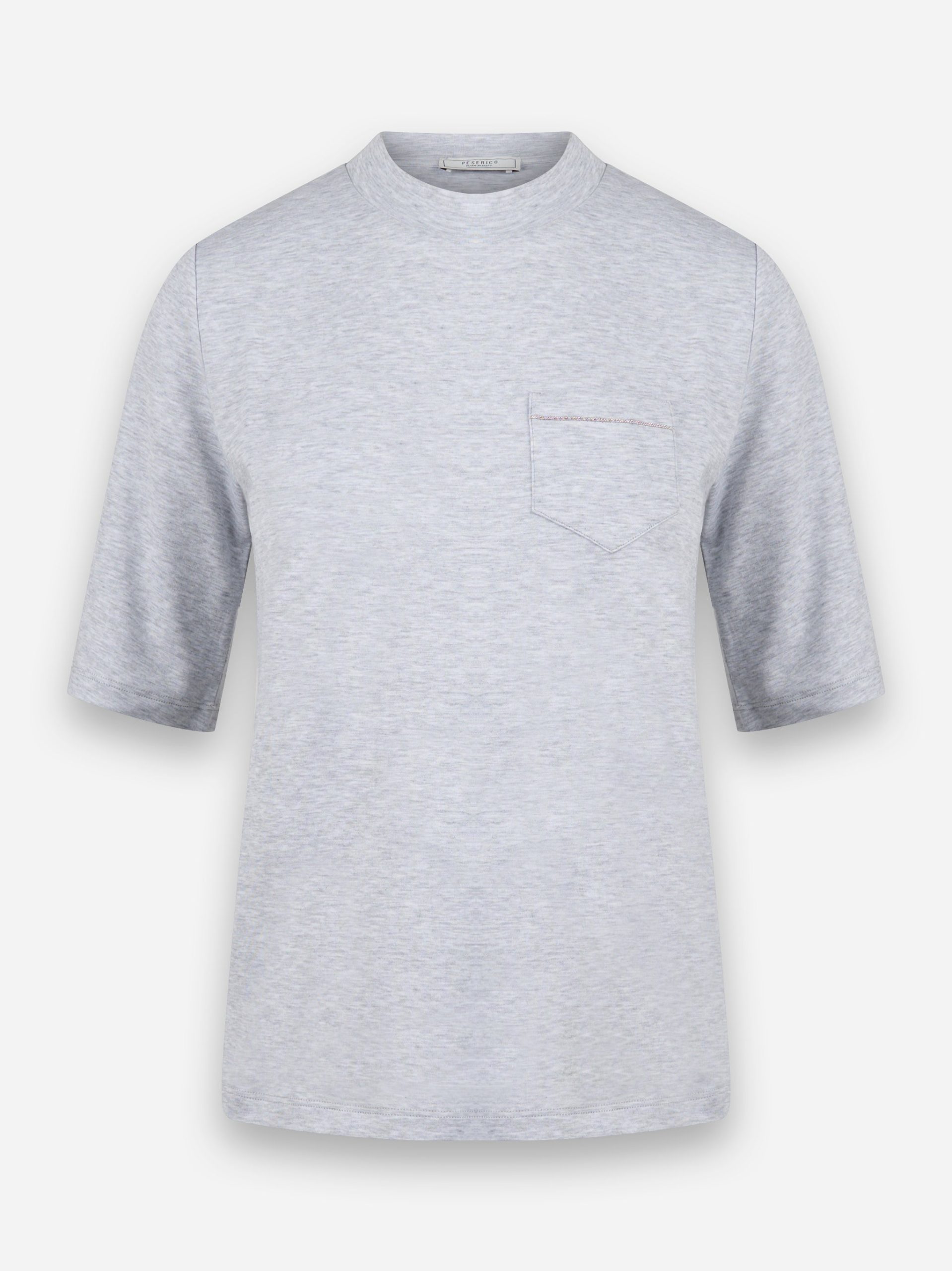 T-shirt legegto jersey doppio in cotone tecnico Grigio