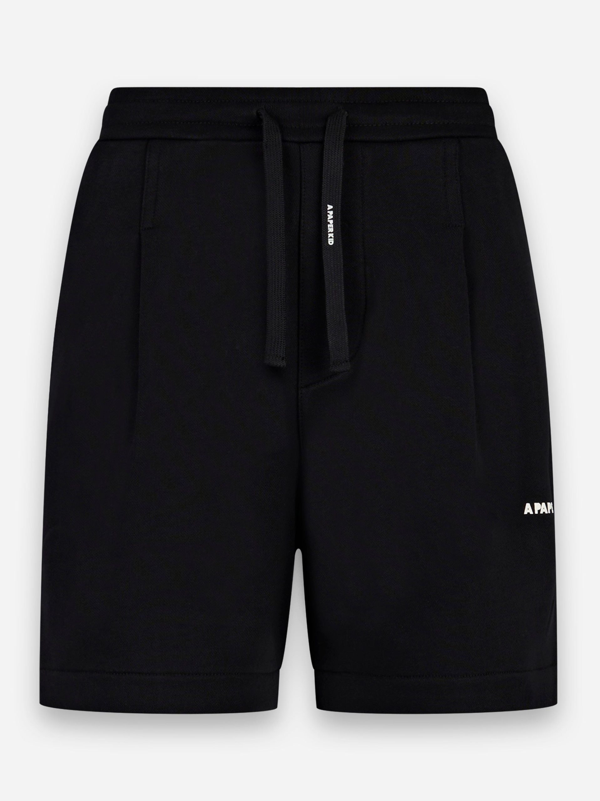 Shorts in jersey con stampa logo Nero