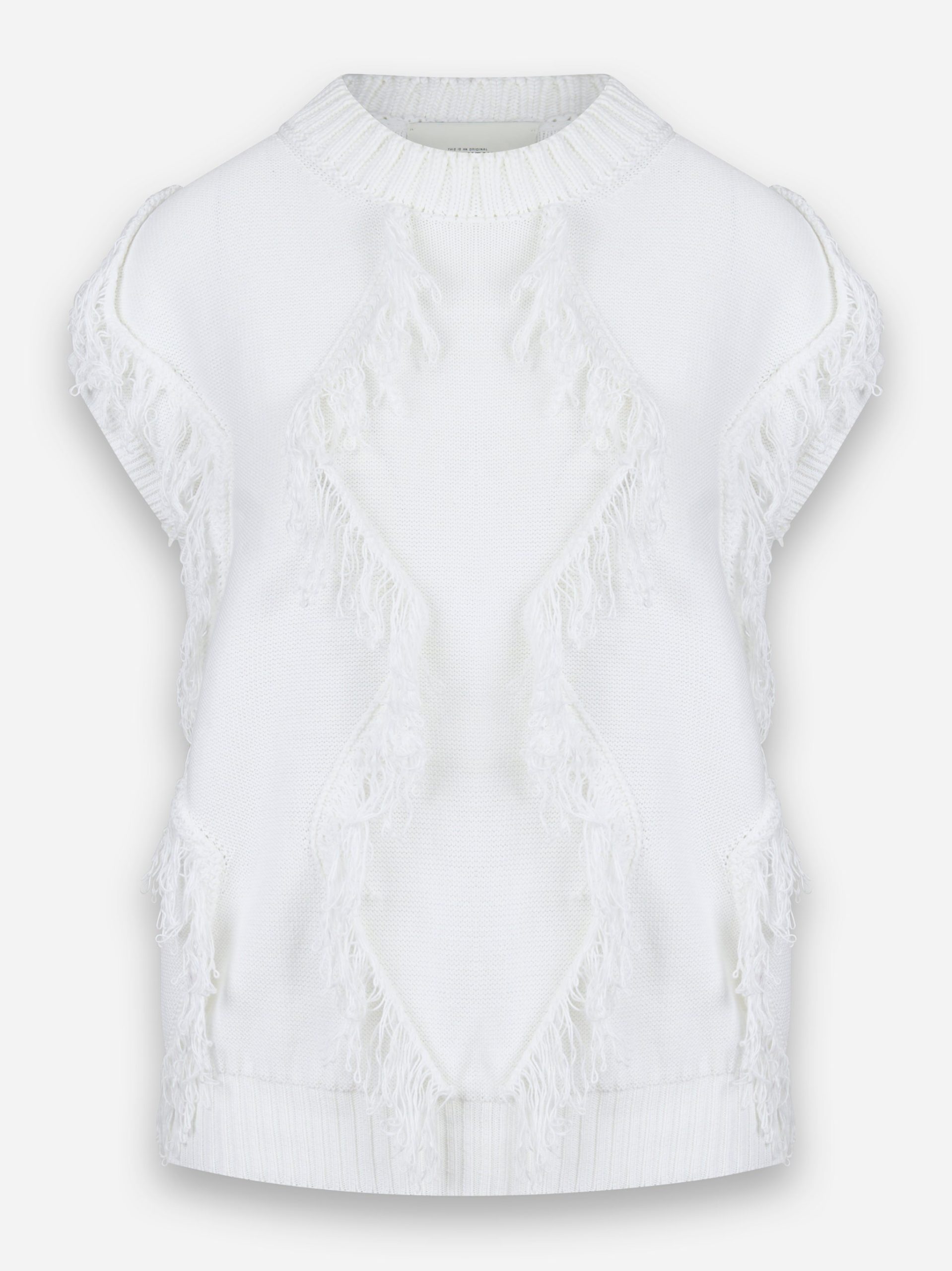 Gilet in maglia in cotone Bianco