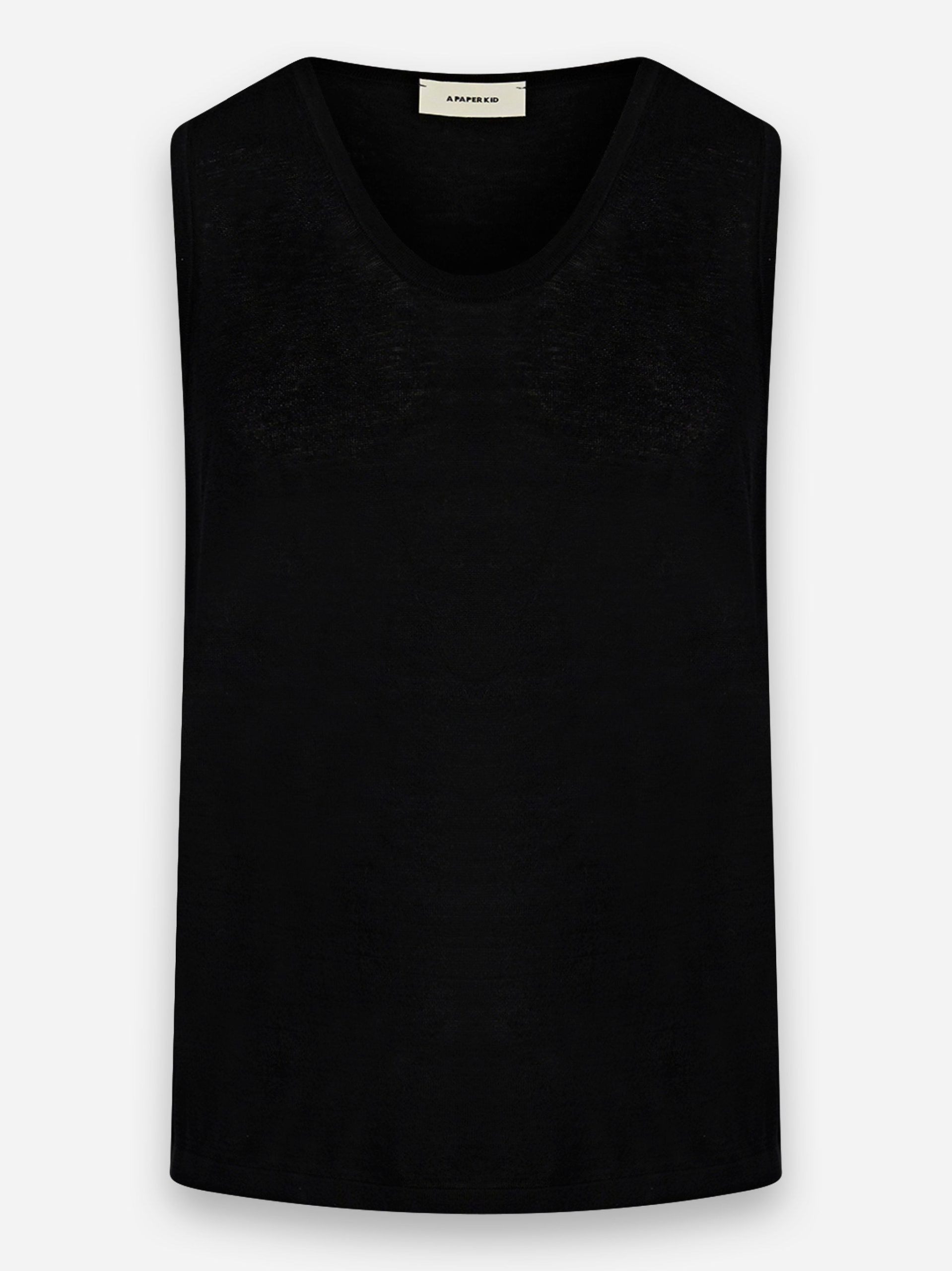 Tank top in maglia Nero
