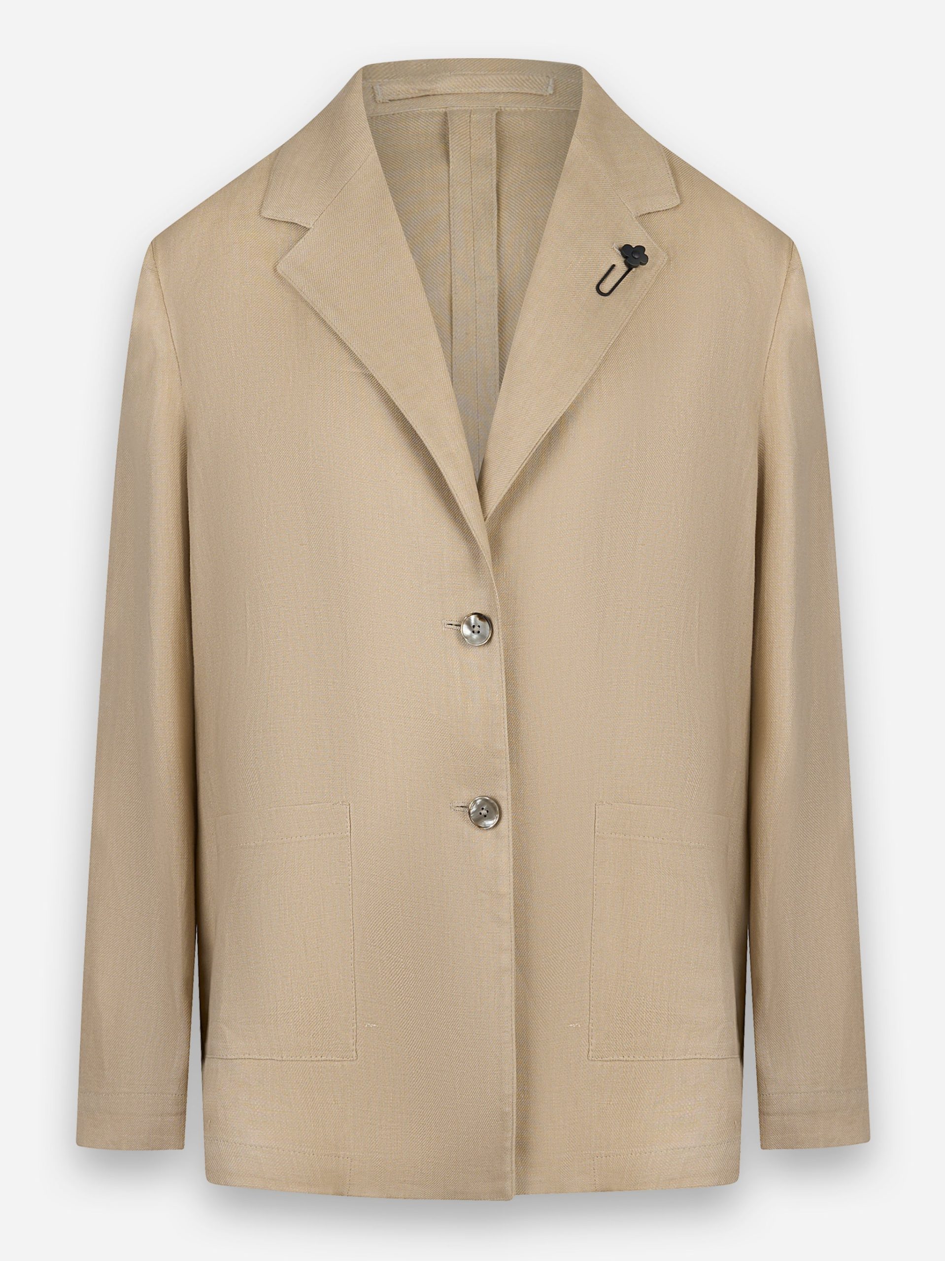 Giacca camicia in lino Beige