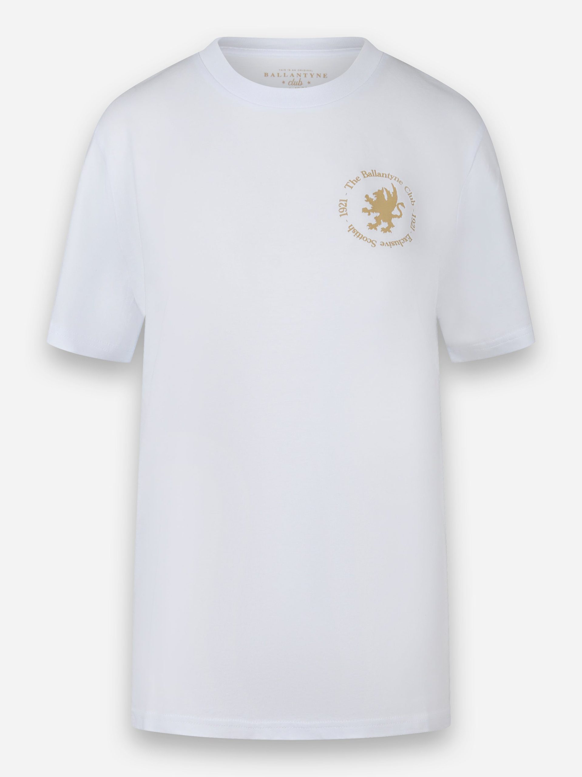 T-shirt manica corta con stampa logo Bianco