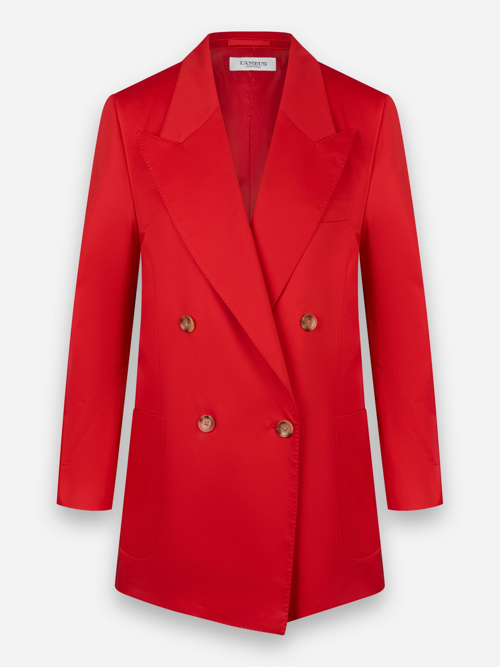 Blazer doppiopetto in cotone stretch Rosso