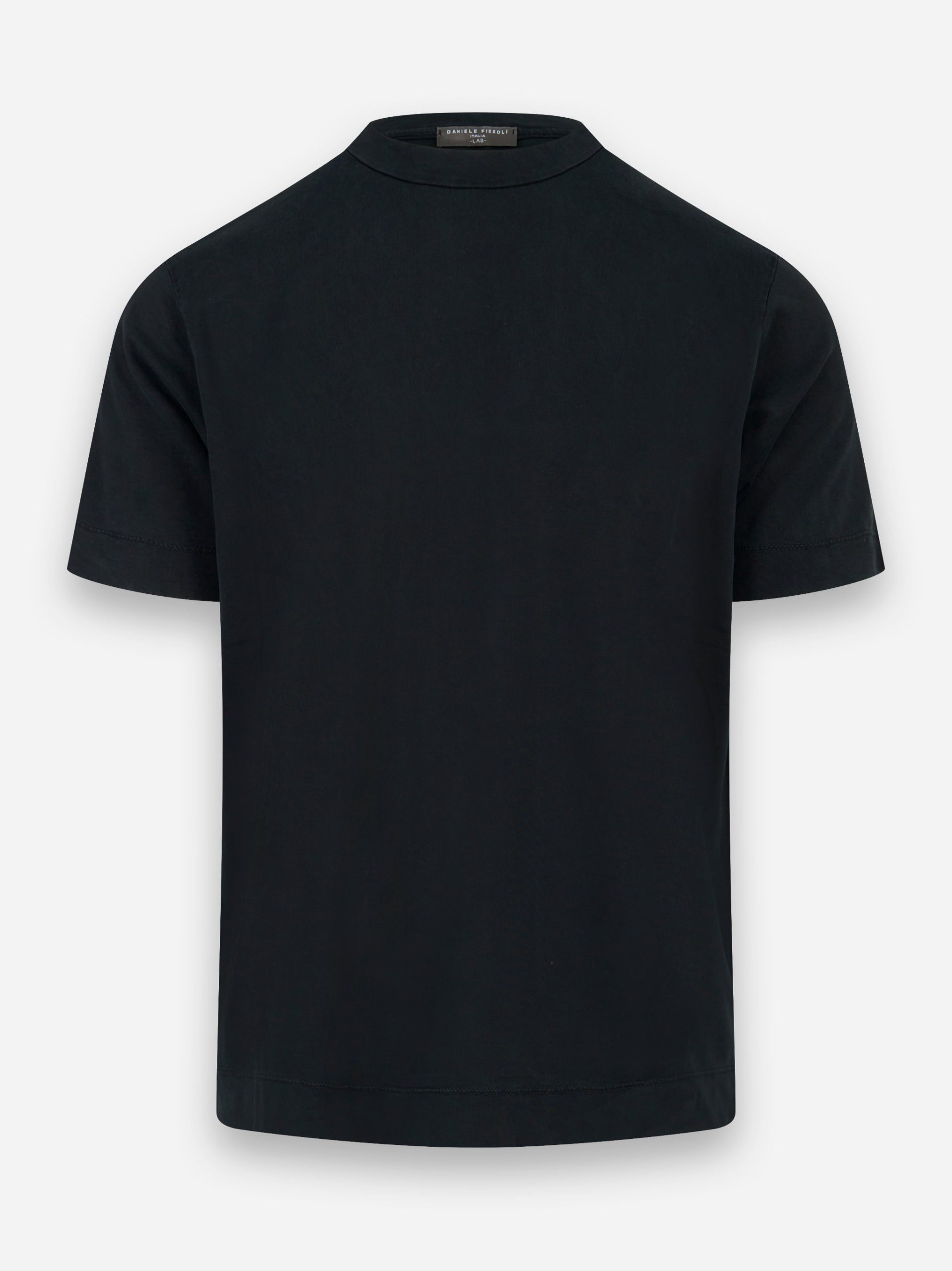 T-shirt manica corta in cupro Nero
