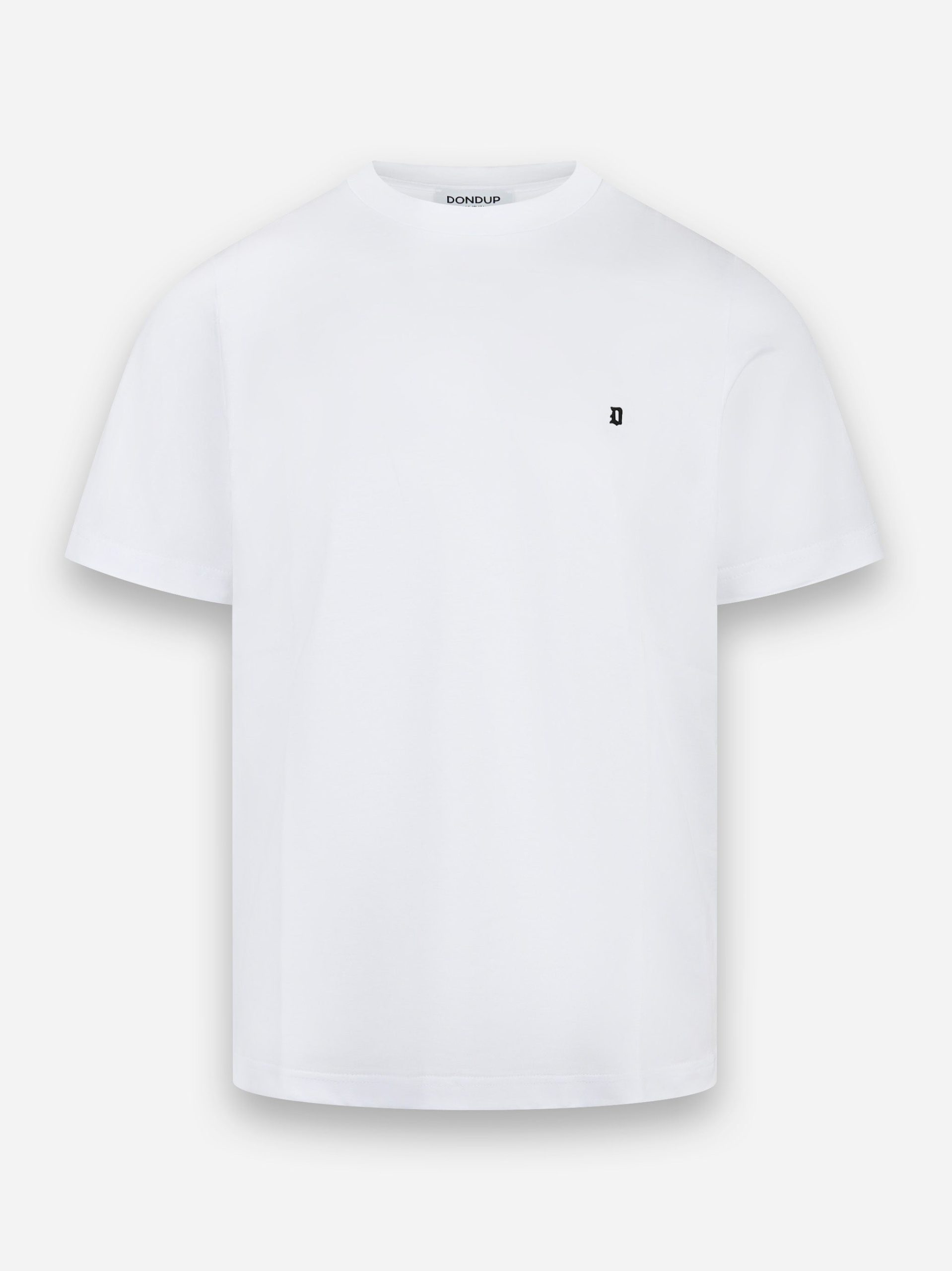 T-shirt manica corta con logo applicato Bianco