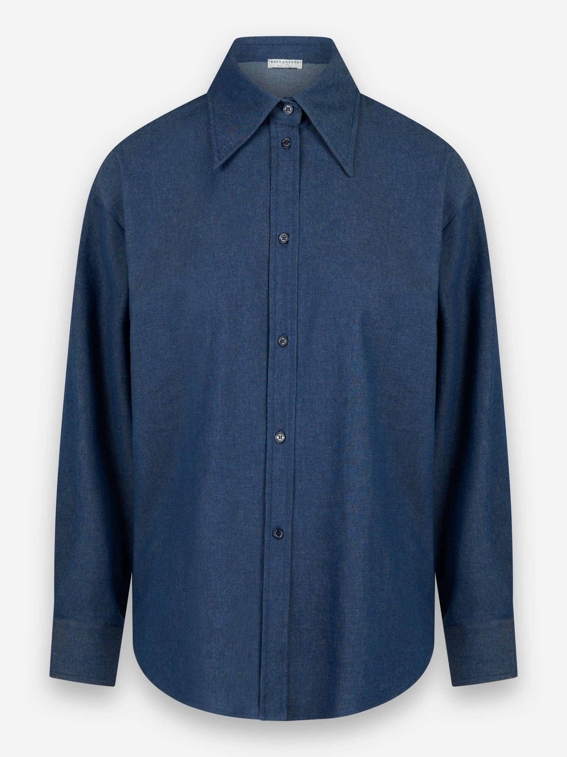 Camicia regular fit effetto denim Blu