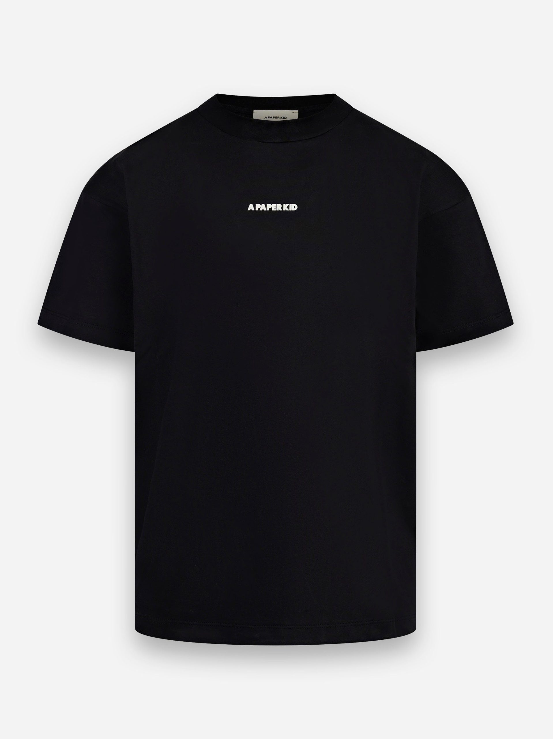 T-shirt manica corta con stampa logo Nero