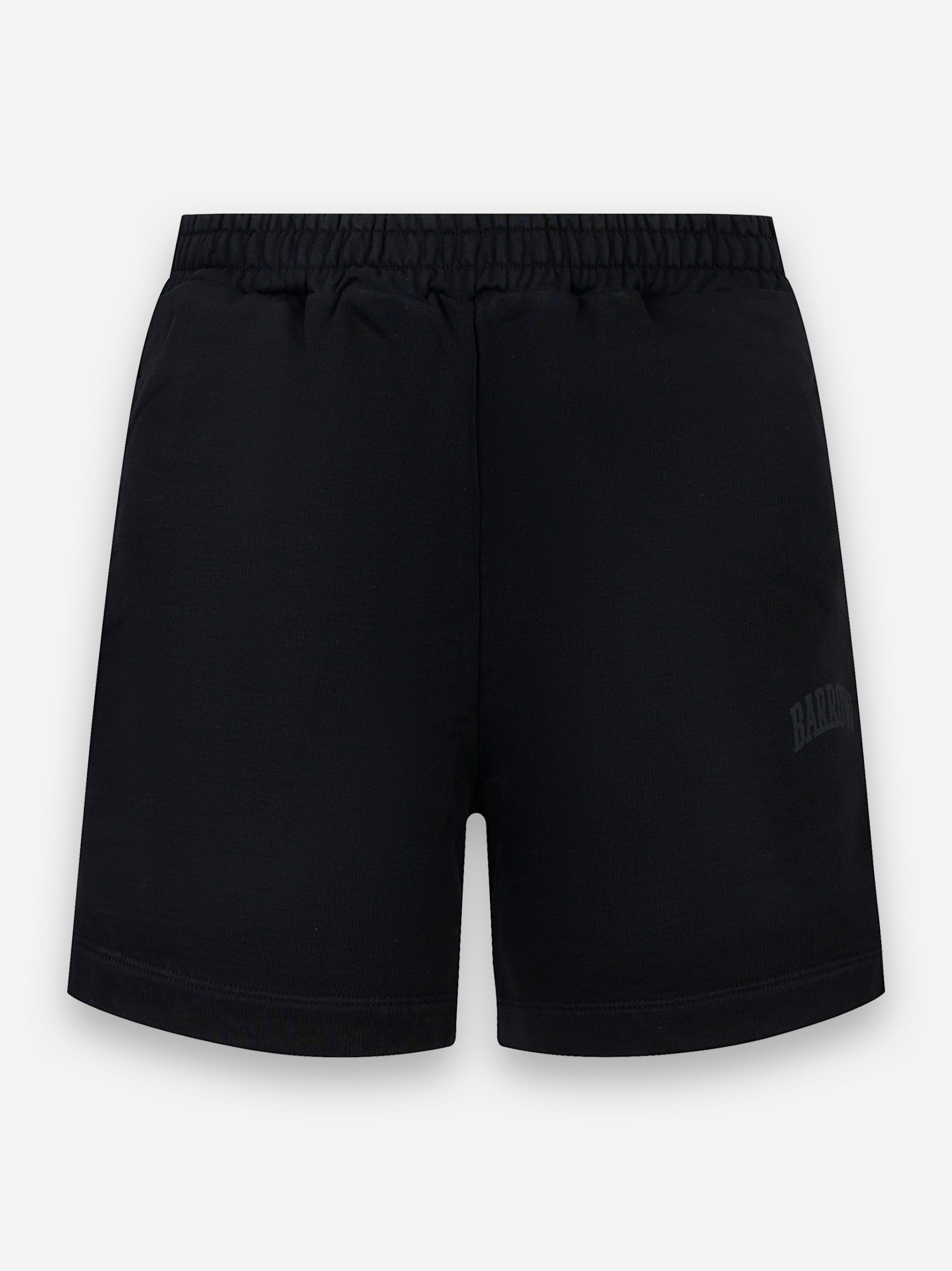 Shorts in jersey con logo Nero