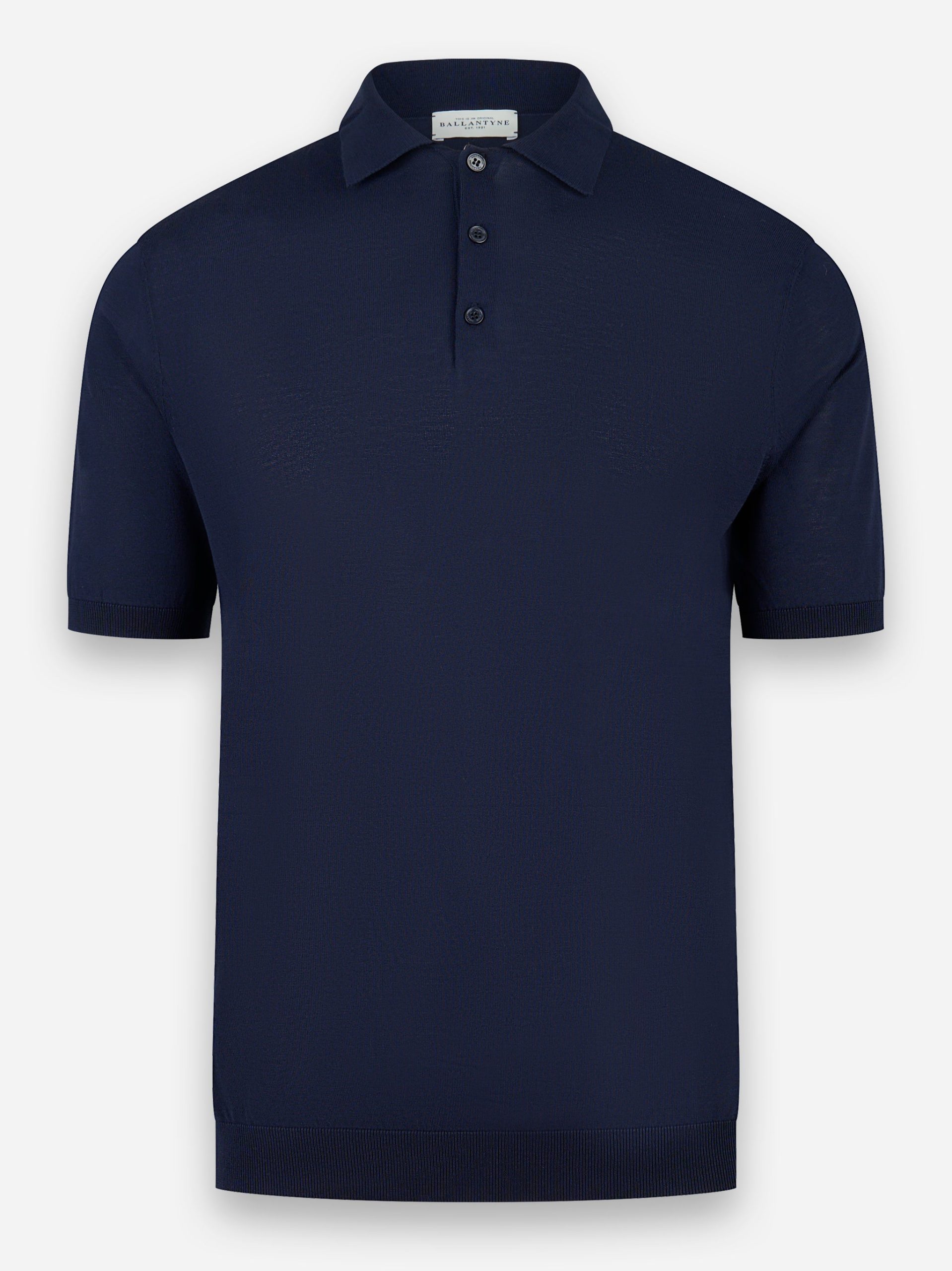 Polo manica corta in cotone Blu