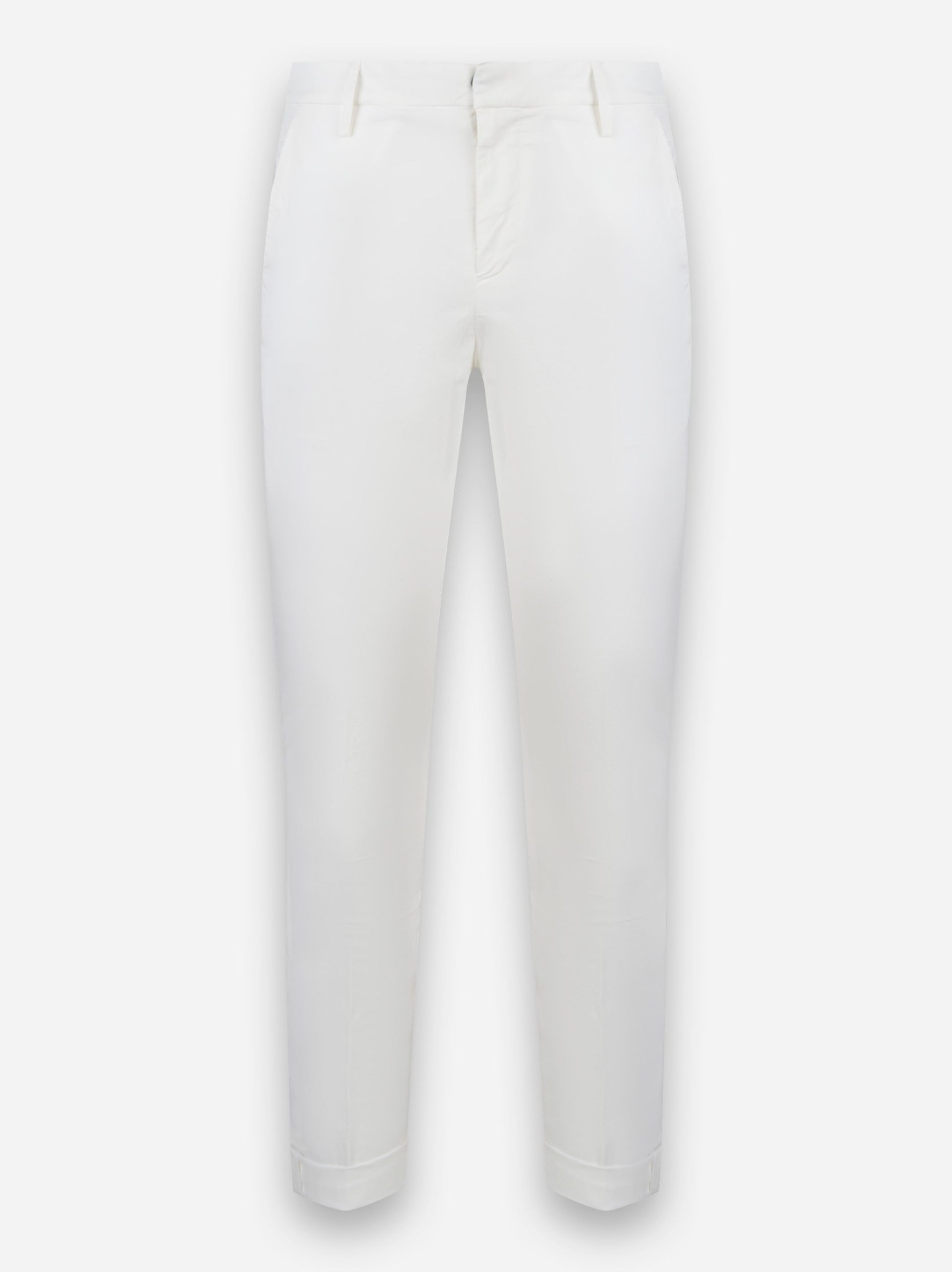 Pantalone skinny fit in cotone stretch Gaubert Bianco