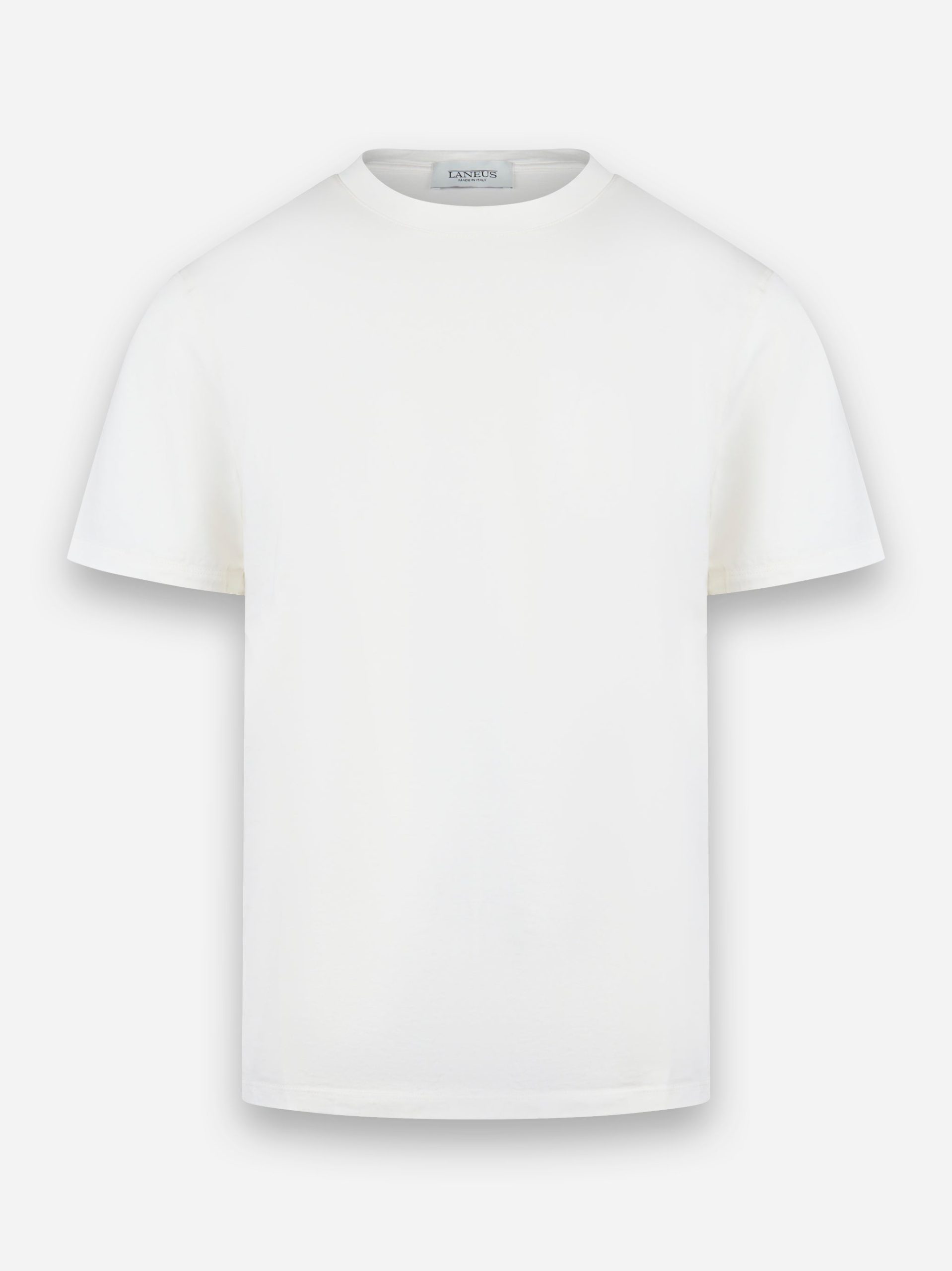 T-shirt manica corta in cotone e seta Bianco