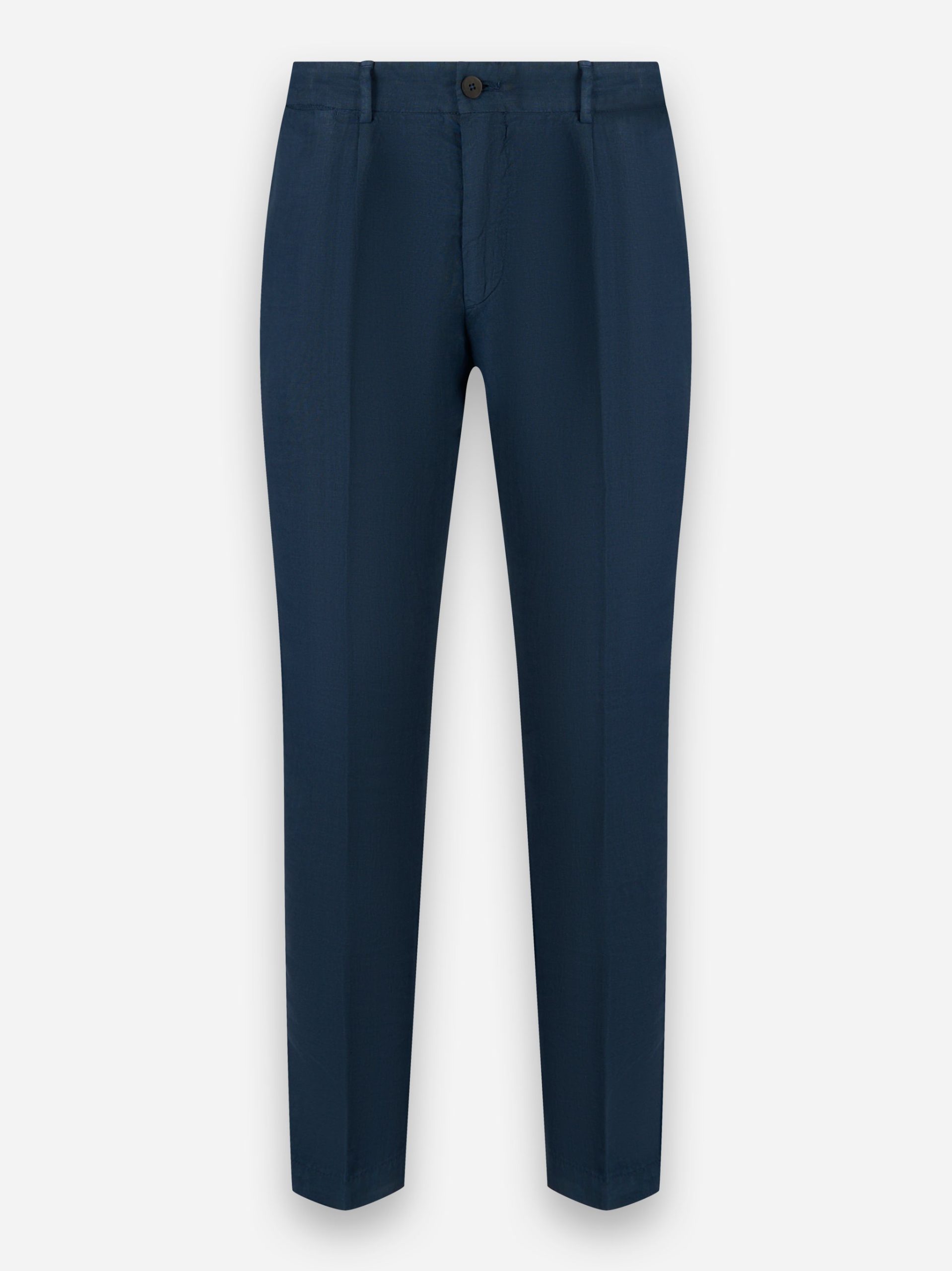 Pantalone con elastico in vita in lino Blu