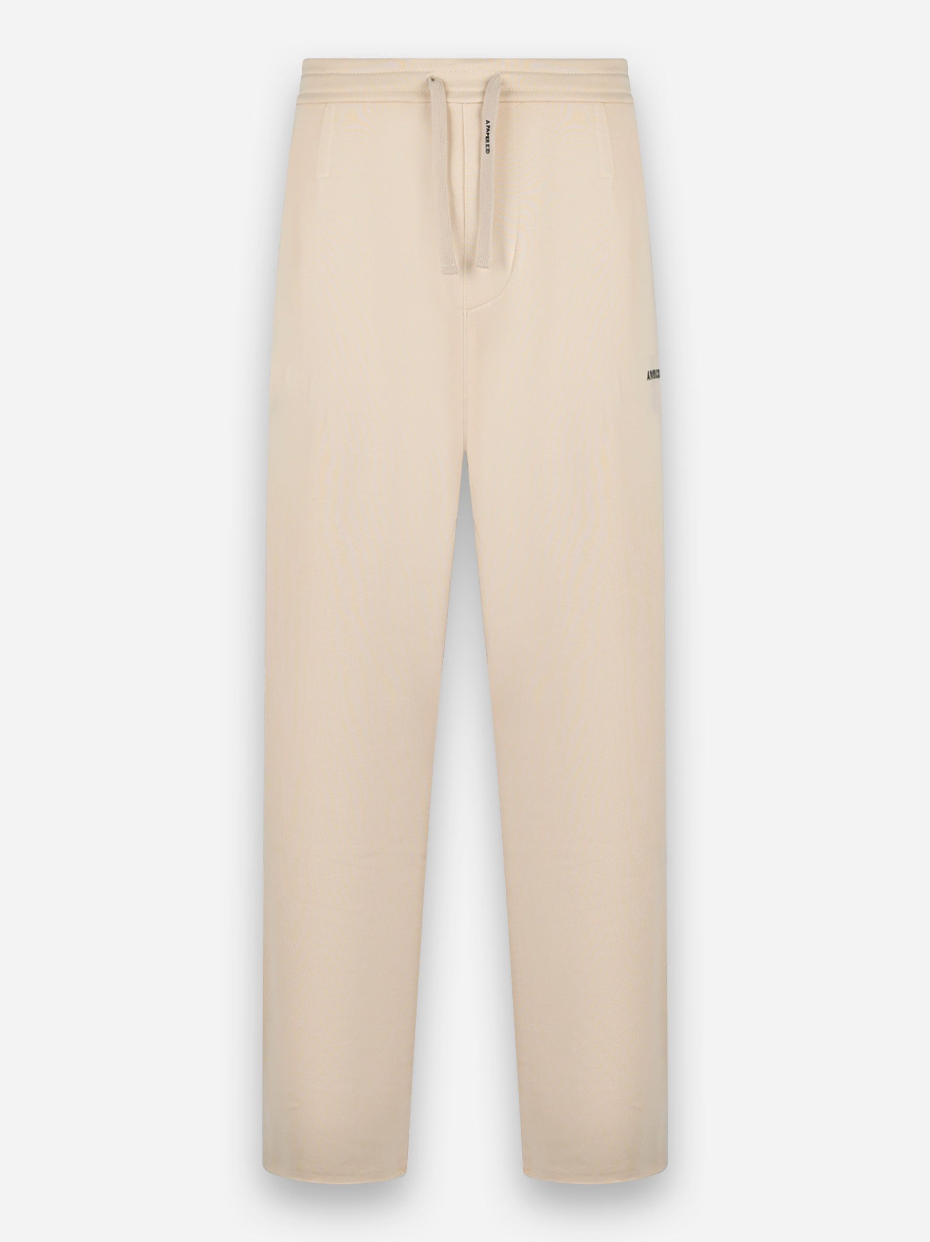 Pantalone jogging loose con stampa logo Beige