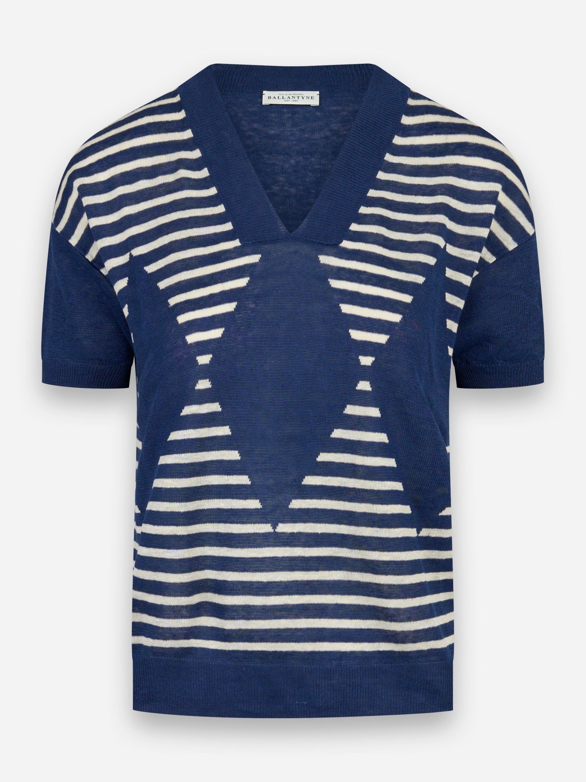 T-shirt scollo a V Blu