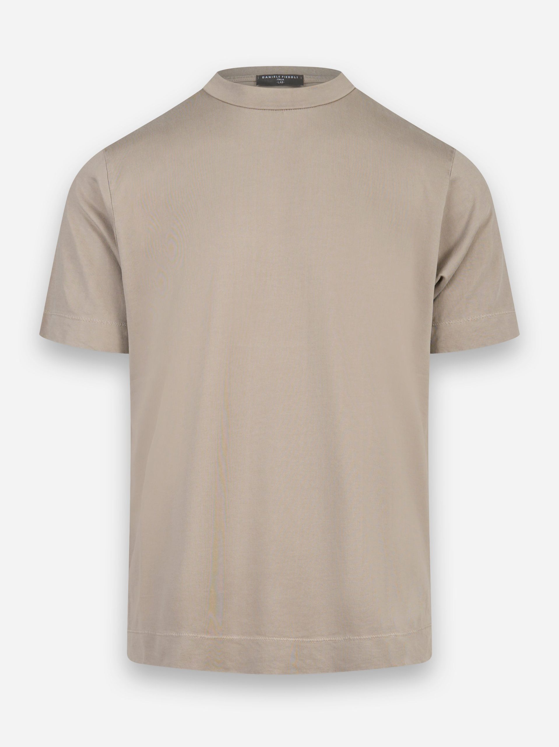 T-shirt manica corta in cupro Beige