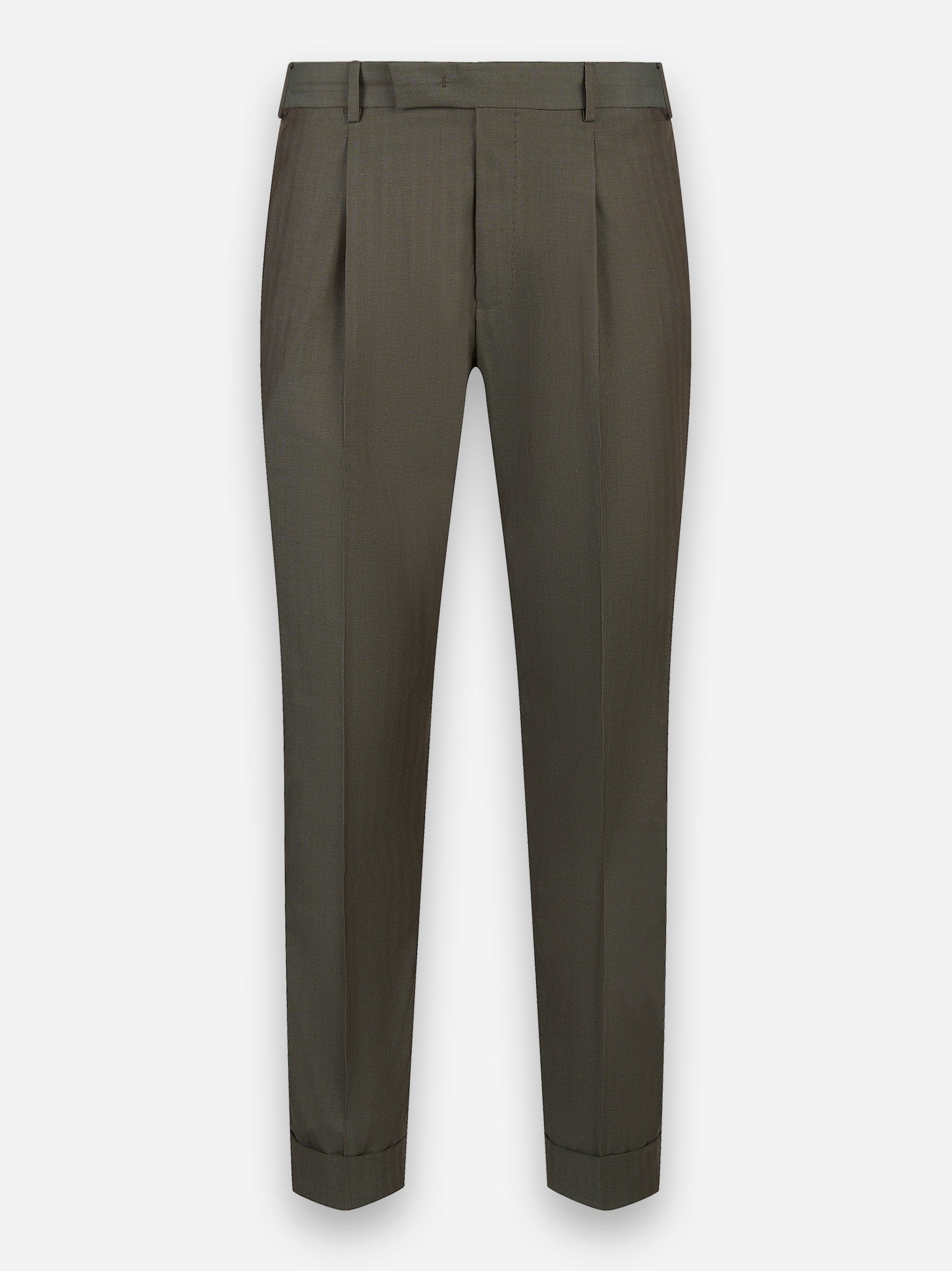 Pantalone Rebel con una pince in cotone e seta Verde