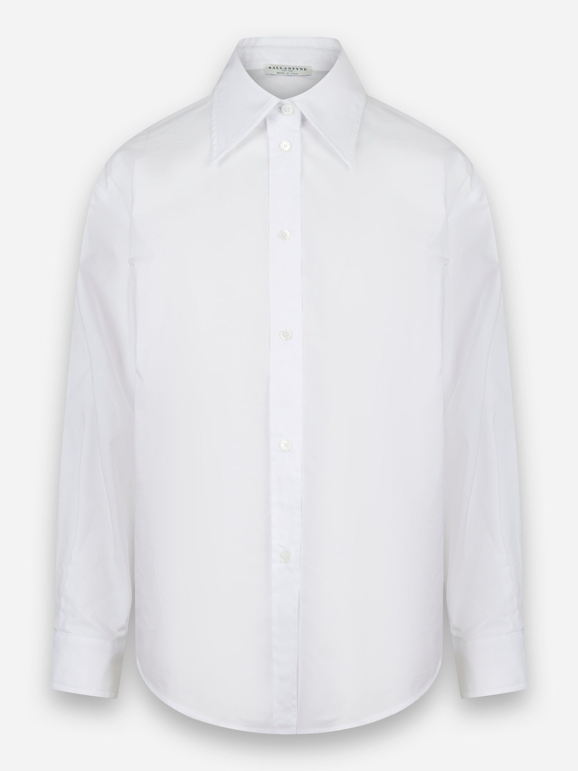 Camicia regular fit in cotone Bianco