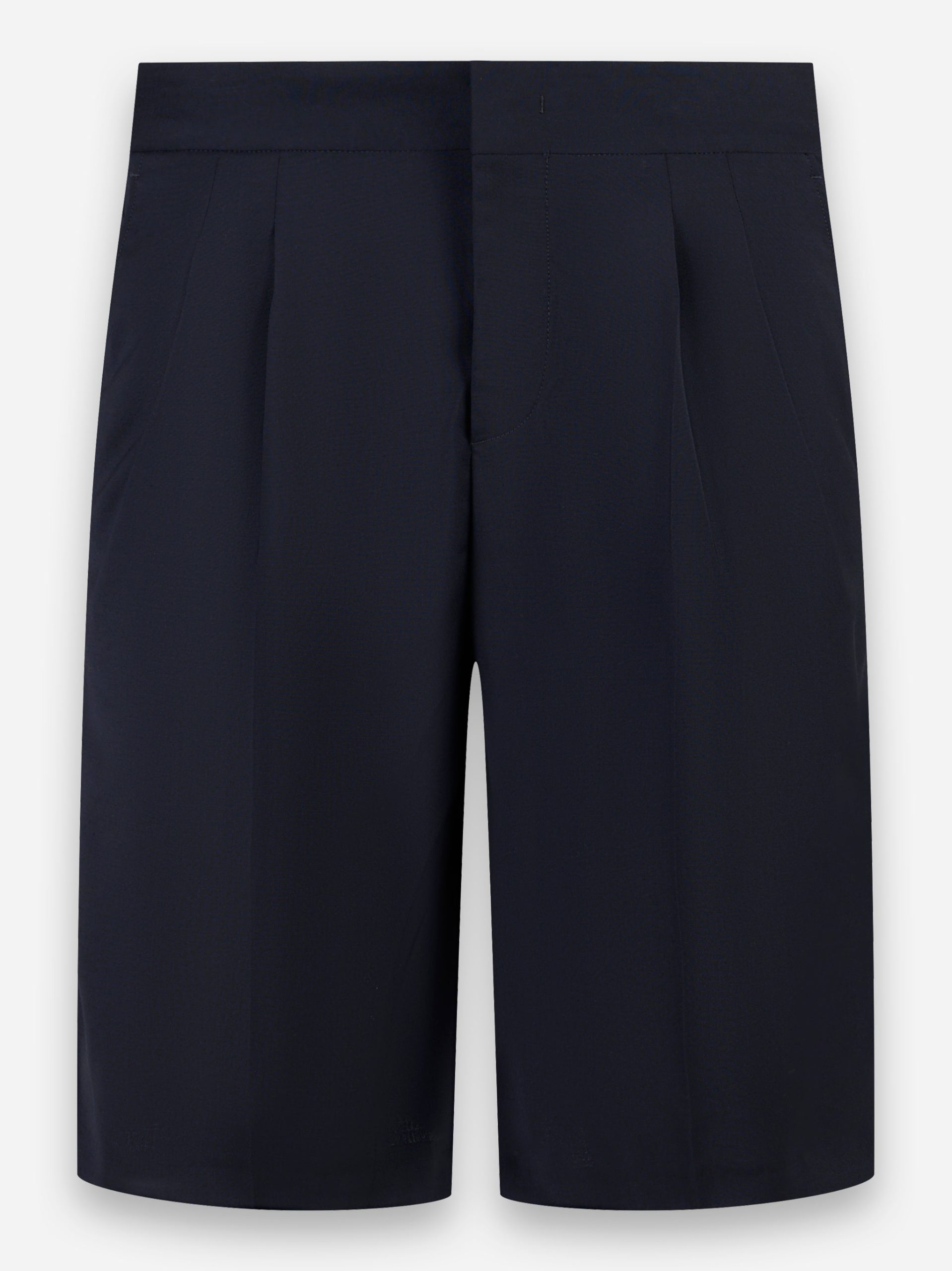 Shorts loose in lana Blu