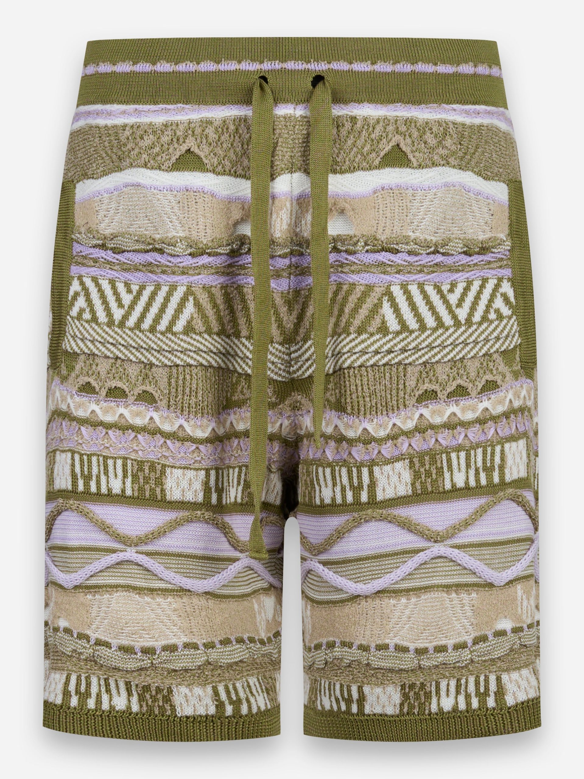 Shorts con lavorazione jaquard Verde