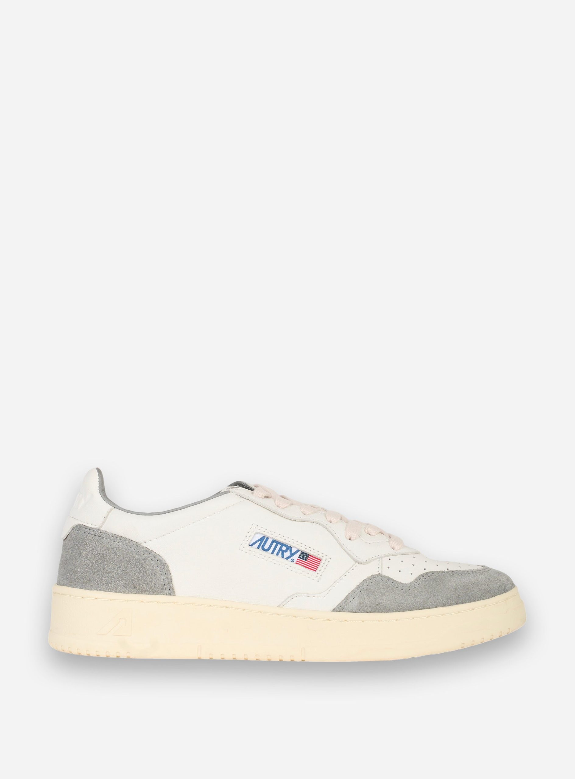 SNEAKERS MEDALIST LOW IN PELLE BIANCA E SUEDE Grigio