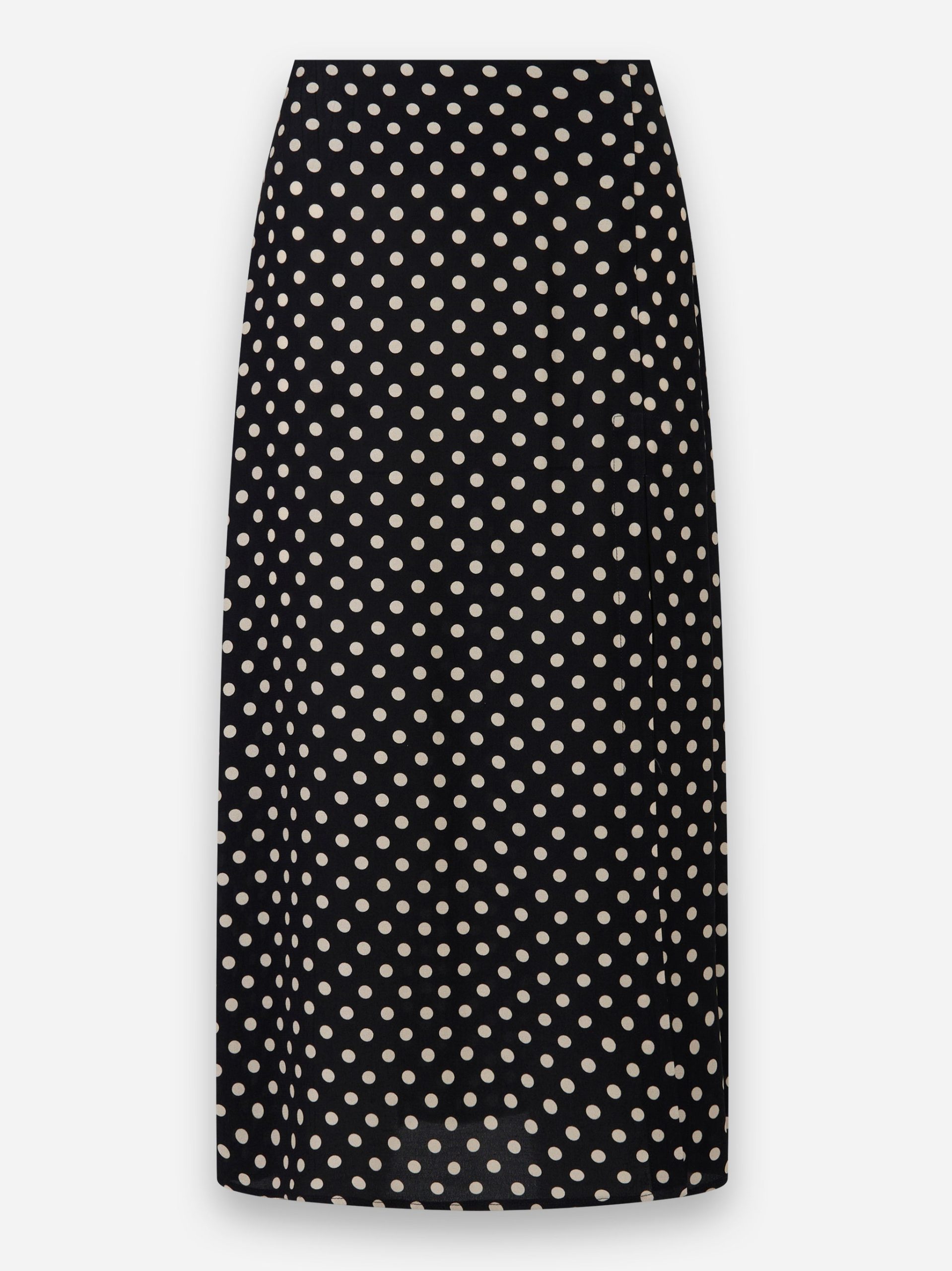 Gonna Roxana in crepe midi con punto smock sul retro Nero