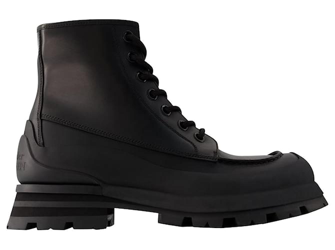 Stivaletti Tread - Alexander Mcqueen - Pelle - Nero