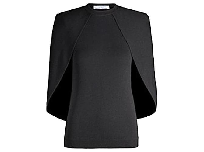 Top GIVENCHY in maglia stretch effetto mantella nero