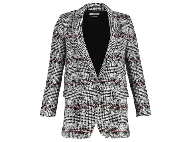 Blazer monopetto Isabel Marant Etoile Ice Check in Acrilico Multicolor e Lana Vergine Stampa python