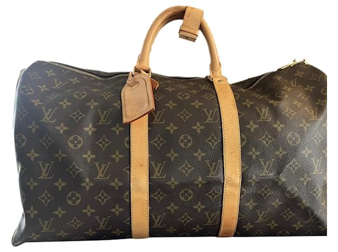 Abbesses Louis Vuitton Keepall Marrone