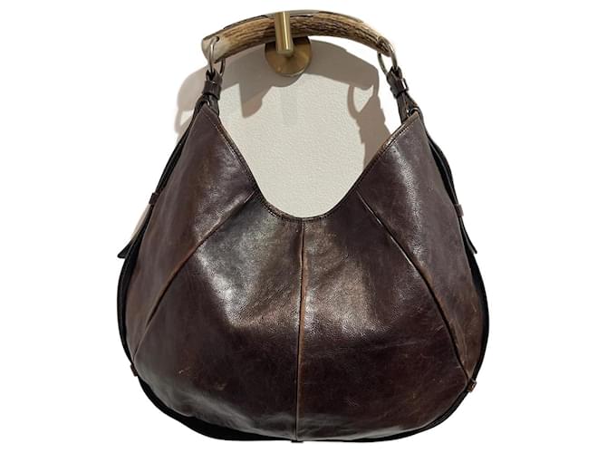 YVES SAINT LAURENT Borse T. Leather Marrone