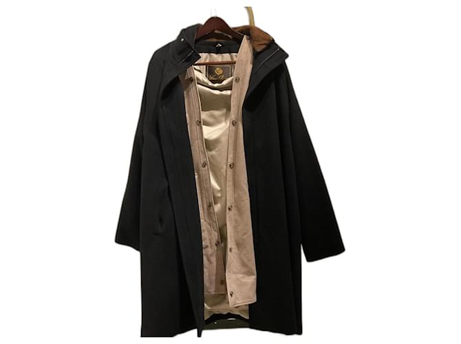 Loro Piana Cappotto di ghiaccio Nero Beige