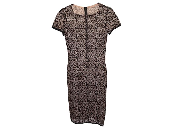 Alaïa Abito Midi Alaia in Maglia Fantasia in Viscosa Multicolor Stampa python