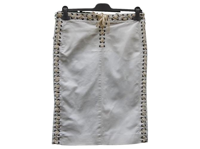 Yves Saint Laurent gonne Bianco sporco