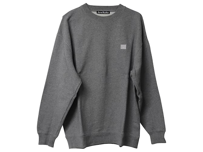 Felpa Girocollo Acne Studios in Cotone Grigio