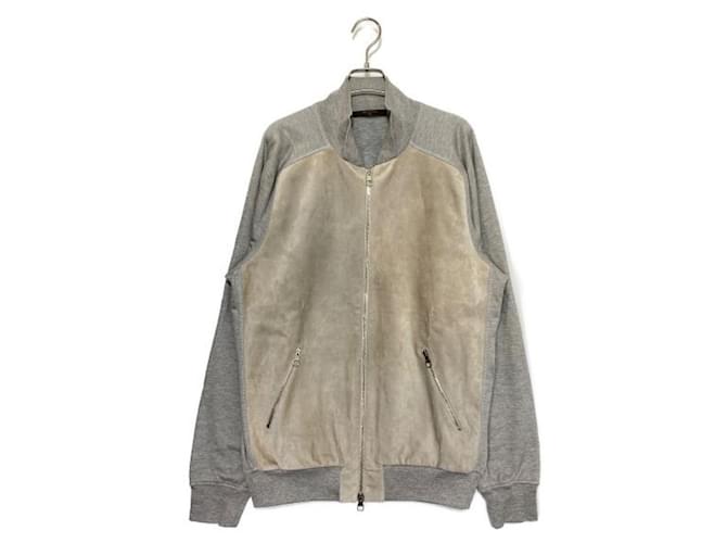 ***LOUIS VUITTON (Louis Vuitton) Giubbotto in maglia di pelle scamosciata Grigio