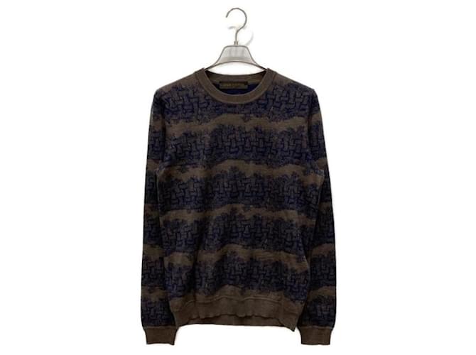 ***LOUIS VUITTON × NEMETH (Louis Vuitton x Nemeth) Christopher Nemeth girocollo in maglia logo corda RM152M Marrone