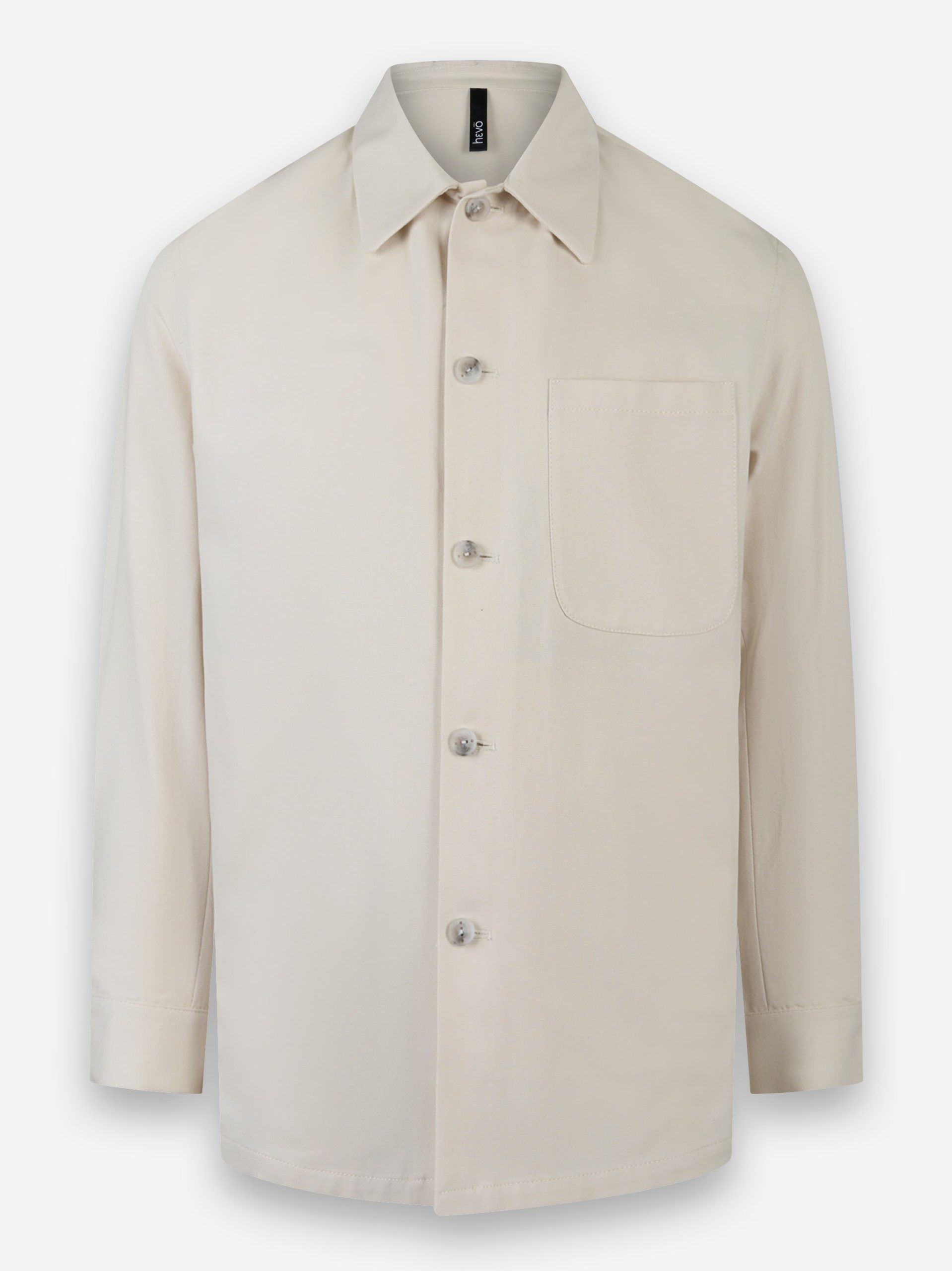 Giacca camicia in canvas di cotone Bianco