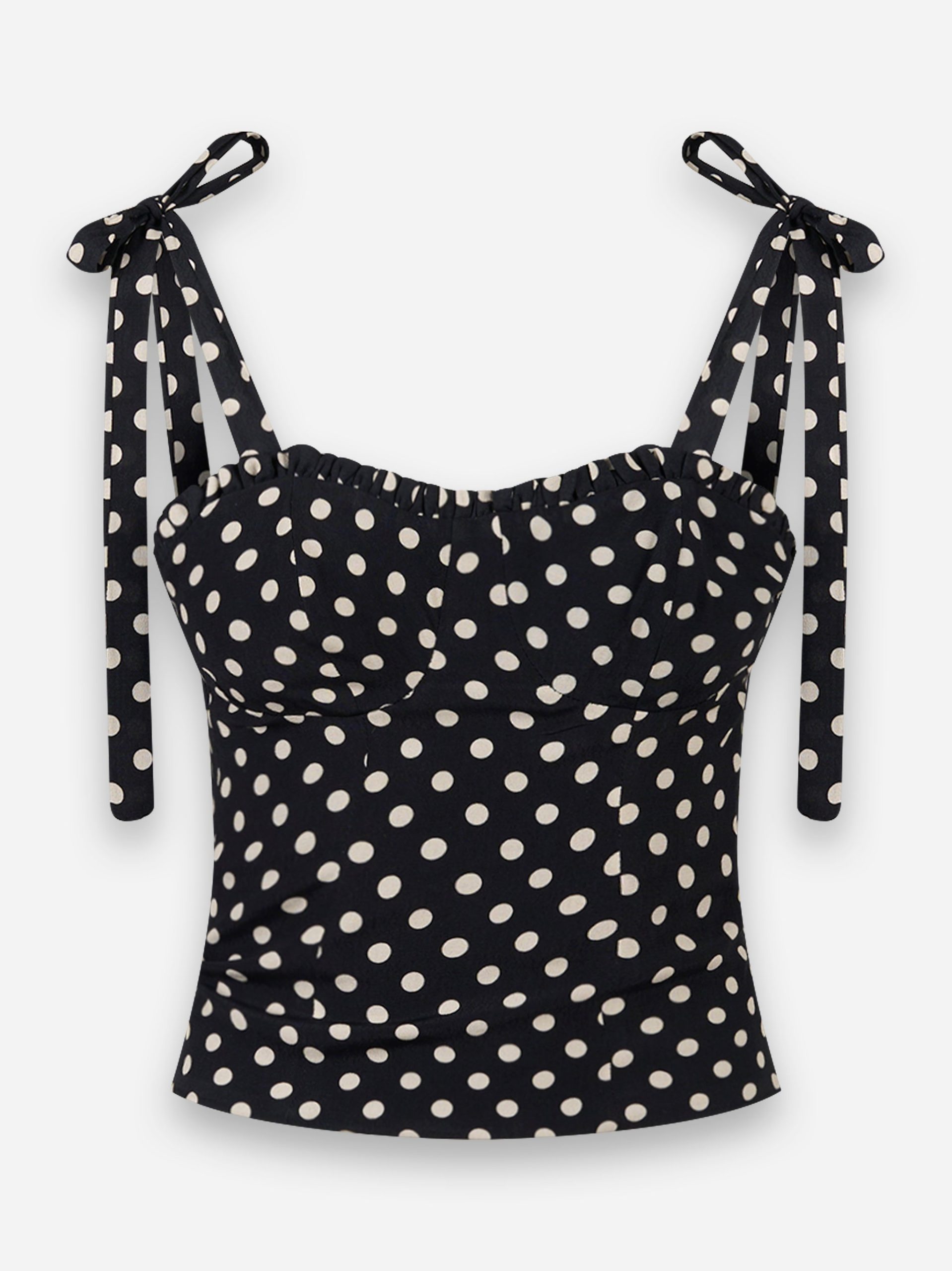 Top Deasy con scollo a cuore Nero