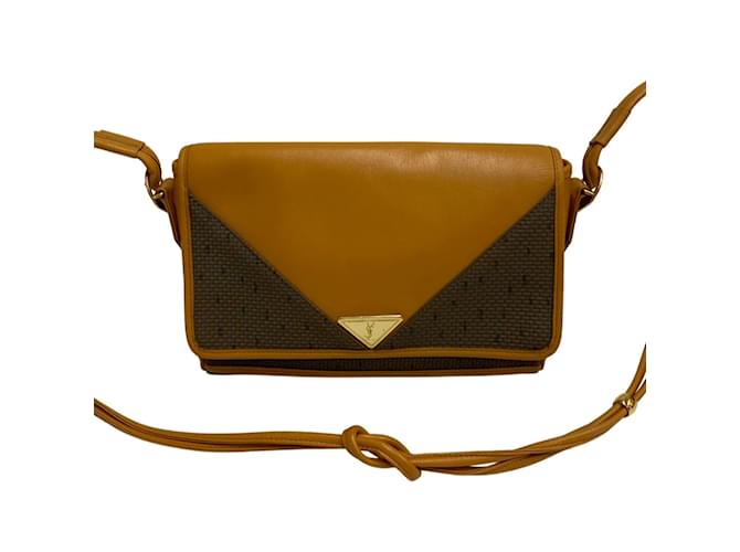 Yves Saint Laurent Borsa a tracolla in pelle Marrone