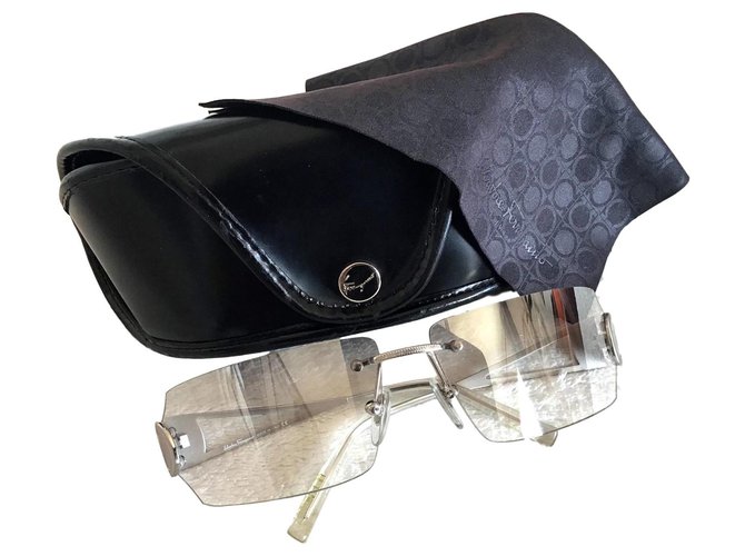 Salvatore Ferragamo Occhiali da sole Argento Grigio