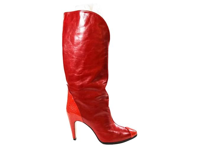 Givenchy Stivali da cowboy in pelle Rosso