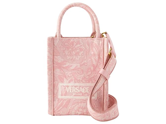 Borsa tote mini Athena - Versace - Cotone - Rosa