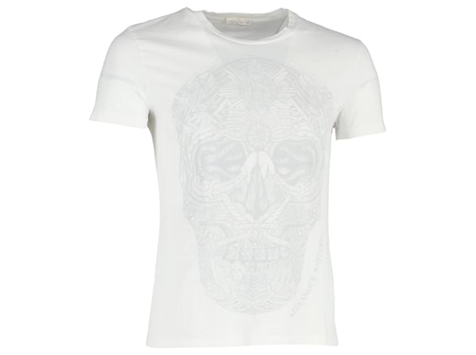 T-shirt Alexander McQueen con stampa teschio in cotone Bianco