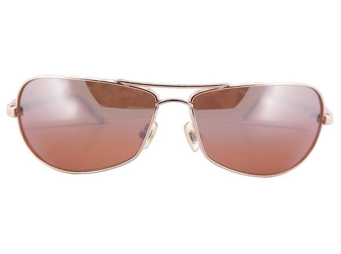 Chrome Hearts OCCHIALI DA SOLE CUORI CROMATI ROSSO GRIGIO E ORO OCCHIALI DA SOLE DORATI E GRIGIO