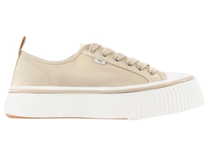 Basso Top Ami 1980 Scarpe da ginnastica - AMI Paris - Cotone - Bianco Sporco