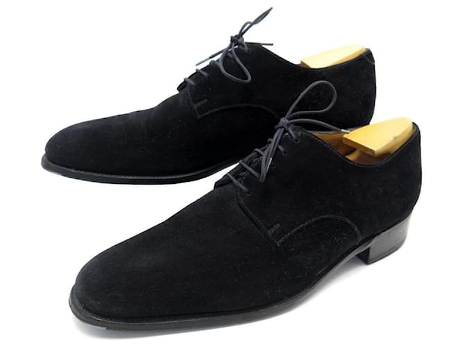 SCARPE JM WESTON SAVILE 575 6D 40 DERBY IN CAMOSCIO NERO + FORME SCARPE