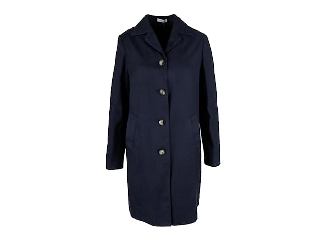 Giacca lunga in cashmere Boglioli Blu Blu navy