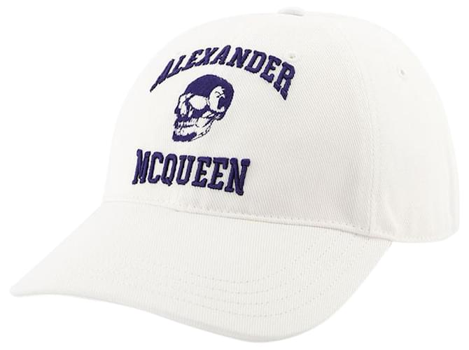 Cappellino Varsity Skull - Alexander McQueen - Cotone - Bianco
