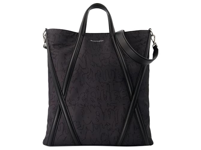 Borsa shopper Harness - Alexander McQueen - Nylon - Nera Nero