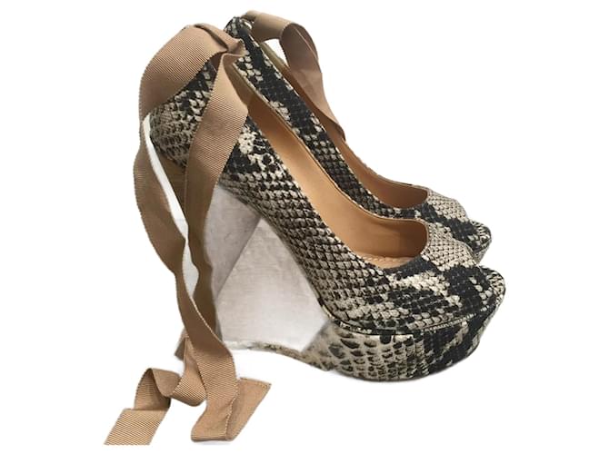 Tacchi LANVIN T.EU 38 Pelli esotiche Beige